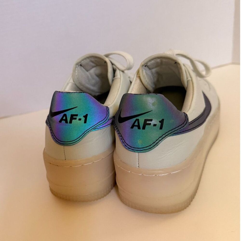 Nike Air Force 1 Sage Low LX Spruce Aura Iridescent Size 8.5 AR5409-003 Platform - Picture 7 of 14